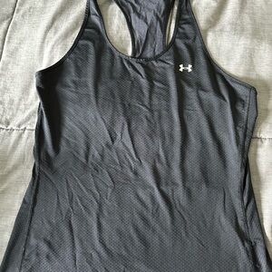 Under Armour Gray Fitted Racerback Tank Top
